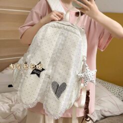 کوله‌پشتی گوش خرگوشی خال خالی توری کد 4407 - Image 9