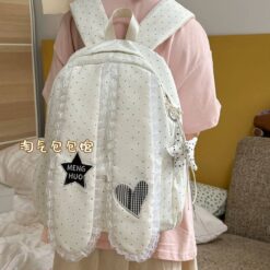 کوله‌پشتی گوش خرگوشی خال خالی توری کد 4407 - Image 6