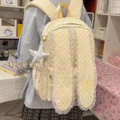 کوله‌پشتی گوش خرگوشی خال خالی توری کد 4407 - Image 5