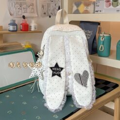 کوله‌پشتی گوش خرگوشی خال خالی توری کد 4407 - Image 12