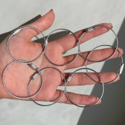 گیره آویز جاکلیدی پیچی نقره‌ای کد 4501