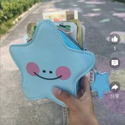 کیف دوشی پاستلی ستاره‌ای خندون کد 4561 - تصویر 9