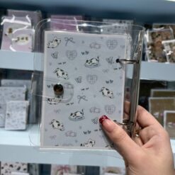 کلاسور شفاف پیشی سفید مشکی خال خالی کد 4890 - تصویر 5