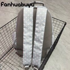 کولهپشتی صورتی طوسی خال خالی بال فرشته کد 4591 - تصویر 4
