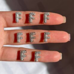 پلاک سوارسکی فول نگین حرف F کد 4655