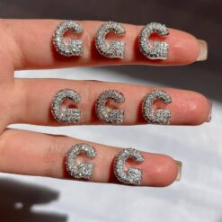 پلاک سوارسکی فول نگین حرف G کد 4656