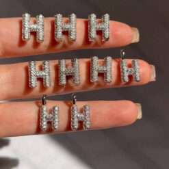 پلاک سوارسکی فول نگین حرف H کد 4668