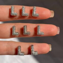 پلاک سوارسکی فول نگین حرف L کد 4672