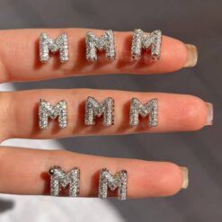 پلاک سوارسکی فول نگین حرف M کد 4673