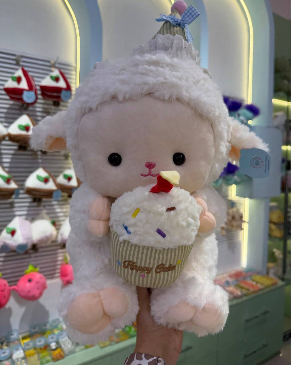 عروسک بره تولدی Happy Cake شکلاتی کد 4684
