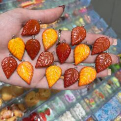 پلاک برگ پاییزی قهوه‌ای و زرد کد 4838
